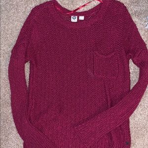 Rosy burgundy sweater
